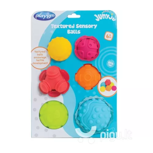 Playgro készségfejlesztő labda - Formák 6db