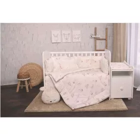   Lorelli ágynemű garnitúra Trend kombi ágyhoz - Beige Bunnies