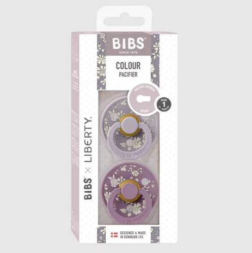 BIBS Liberty 2db-os cumi, Colour Capel Latex, Size 1, Pasztellszürke/Mályva