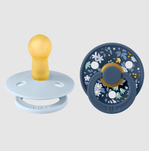 BIBS Liberty 2db-os cumi, Colour Camomile Lawn Latex, Size 1, Pasztellkék/Acélkék