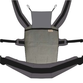   NANDU Bébi Csatos állítható hordozó - mintás szívecske-szürke