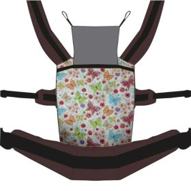   NANDU Bébi Csatos állítható hordozó - mintás pillangó-barna
