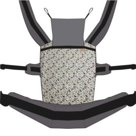   NANDU Bébi Csatos állítható hordozó - mintás madárka-szürke