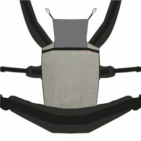   NANDU Bébi Csatos állítható hordozó - mintás szürke-fekete