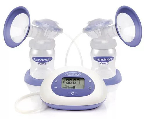 Lansinoh 2 az 1-ben elektromos dupla mellszívó + 2db 160ml cumisüveg szett