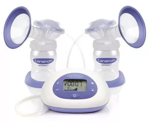 Lansinoh 2 az 1-ben elektromos dupla mellszívó + 2db 160ml cumisüveg szett
