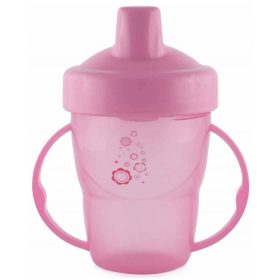 Baby Care itatópohár fogantyúval 210ml magas - pink
