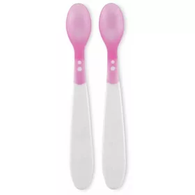 Baby Care hőrzékeny etető kanál 2db- pink