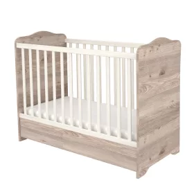   Timba Viki 60x120-as Zárt végű kiságy ágyneműtartóval - Krém-fűz