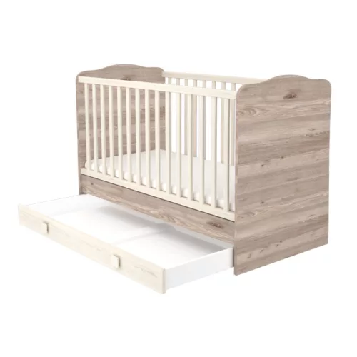 Timba Viki 70x140-es Átalakítható gyermekágy ágyneműtartóval - Krém-fűz