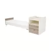 Timba Kloé 2 Fiókos Kombinált kiságy (60x120-as) - Krém-fűz