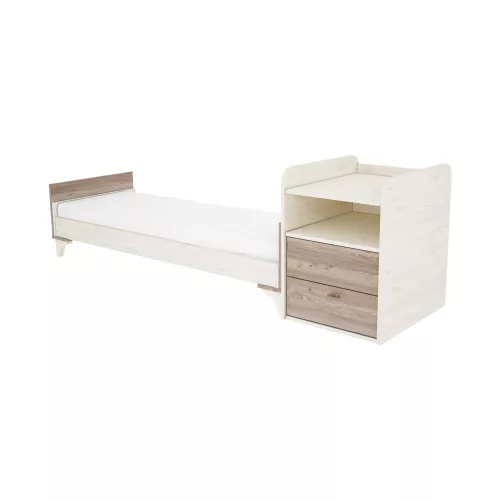 Timba Kloé 2 Fiókos Kombinált kiságy (60x120-as) - Krém-fűz