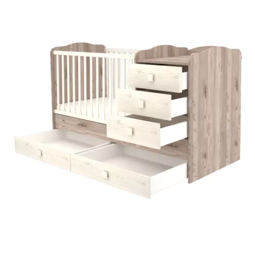 Timba Viki Maxi Kombi 5 Fiókos (70x120-as) - Krém-fűz