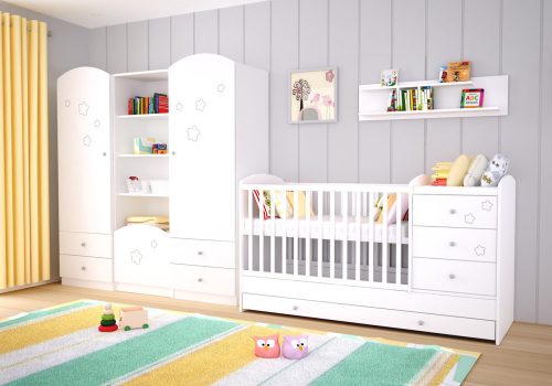 Timba Félix 1000-es duplapolcos falipolc - Fehér