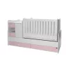 Lorelli MiniMax kombi ágy 72x190 - White / Orchid Pink