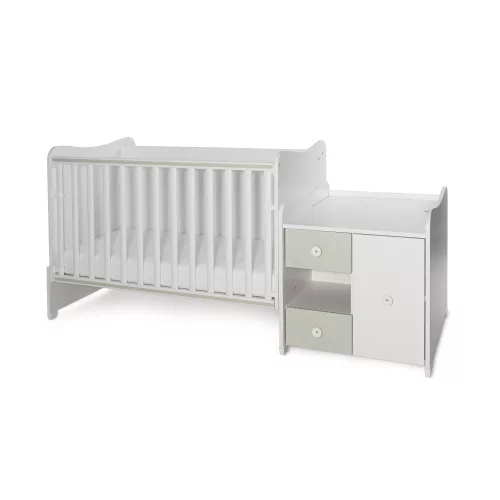 Lorelli MiniMax kombi ágy 72x190 - White / Milky Green
