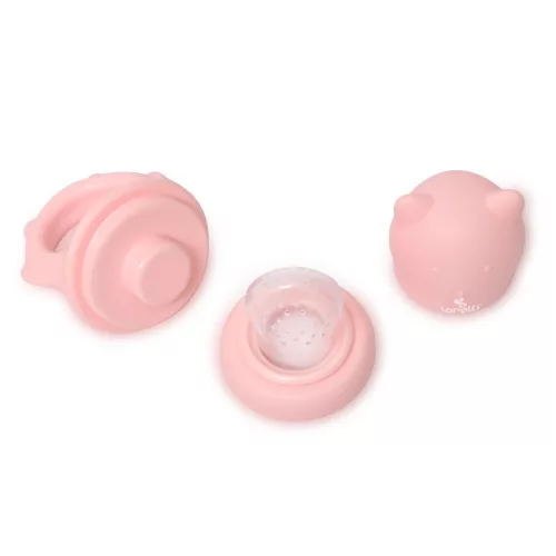 Baby Care etetőháló fogóval - pink
