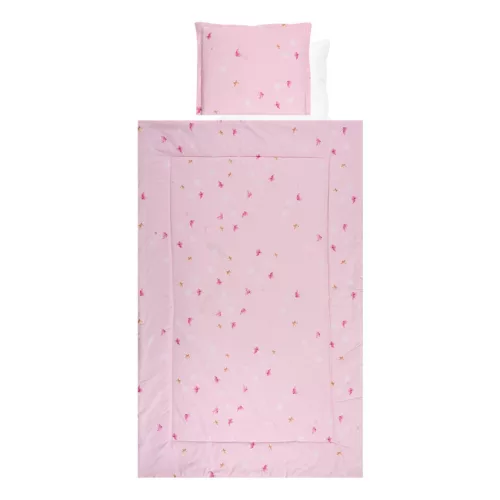 Lorelli 4 részes ágynemű garnitúra - Butterflies Pink