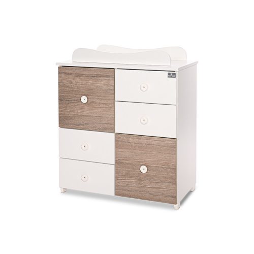 Lorelli Cupboard pelenkázó komód - White & Coffee