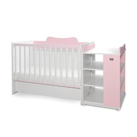 Lorelli Multi kombi ágy 190x72 - White Orchid Pink