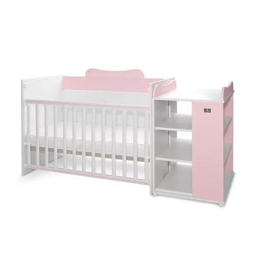 Lorelli Multi kombi ágy 190x72 - White Orchid Pink