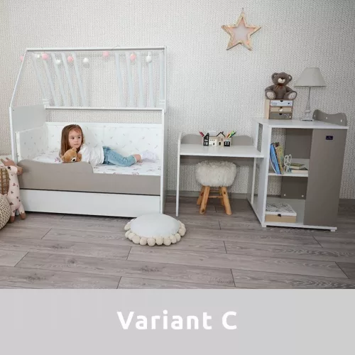 Lorelli Multi kombi ágy 190x72 - White Orchid Pink