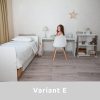 Lorelli Multi kombi ágy 190x72 - White Orchid Pink
