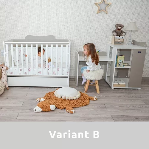 Lorelli Multi kombi ágy 190x72 - White Stone Grey