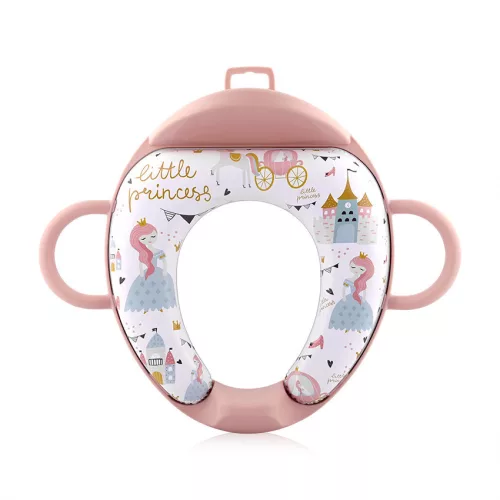 Lorelli párnázott WC szűkítő háttámlával - Pink Princess