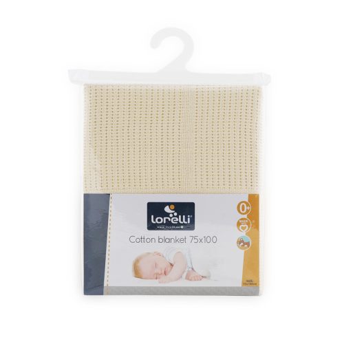 Lorelli Pamut takaró 75x100 cm - Creme