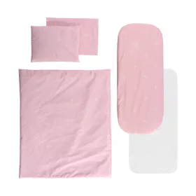   Lorelli ágynemű garnitúra mózeskosárba - Little Bear Pink