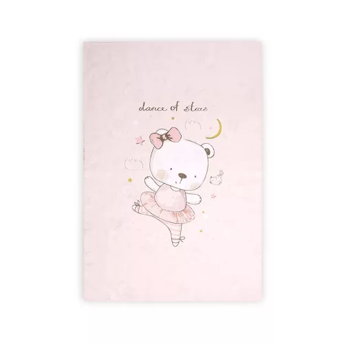 Lorelli Paplan huzat 140x95cm - Pink Ballerina Bear