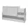 Lorelli Maxi Plus kombi ágy 70x160 - White/Stone Grey ÚJ