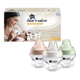   Tommee Tippee Closer to Nature cumisüveg 3 x 150 ml, pasztell