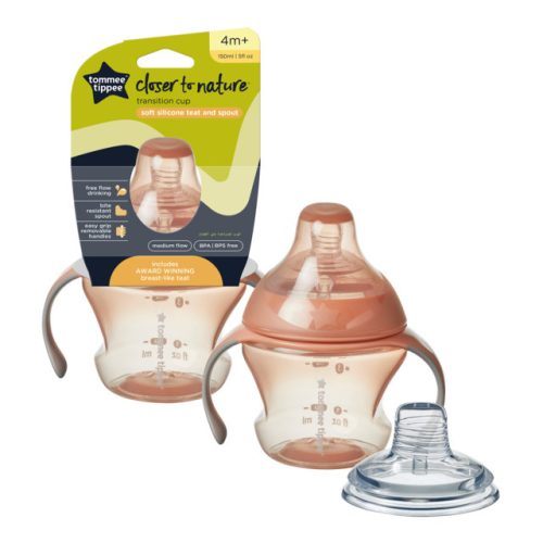 Tommee Tippee Closer to Nature transition cup tanulópohár rózsaszín, 150 ml