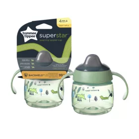   Tommee Tippee Superstar weaning sippee csőrös pohár, zöld, 190 ml 