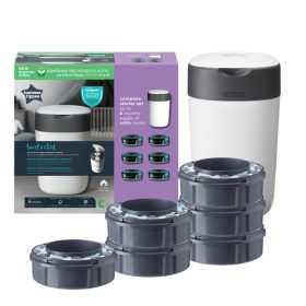   Tommee Tippee Twist & Click ajándék pelenkacsomagoló vödör + utántöltő citrus 6db