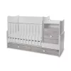 Lorelli Trend PLUS kombi ágy 70x165 - White & Artwood ÚJ