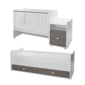 Lorelli Trend PLUS kombi ágy 70x165 - White & Caffe ÚJ