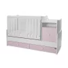 Lorelli Trend PLUS kombi ágy 70x165 - White & Orchid Pink ÚJ