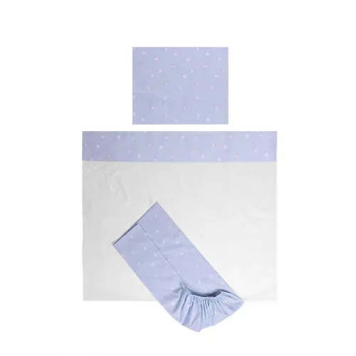 Lorelli Tiny Dream Trio ágynemű garnitúra 60x120 - Train Blue