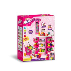   Chipolino Supermarket játékszett bevásárlókocsival - rózsaszín