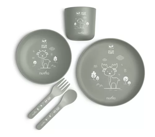 Nuvita 5 részes étkészlet - Sage Green - 8465