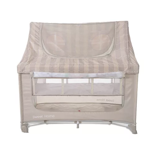 Lorelli Sweet Home 2, multifunkciós utazóágy tetővel - Beige