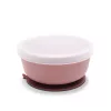 Lorelli Természetes szilikon tál tetővel - Deep Pink