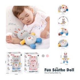   Chipolino Nyugtató nyuszi figura zenével és fénnyel, halvány rózsaszín