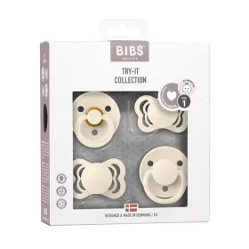 BIBS Try-it Cumi 4 db-os kollekció, krémfehér