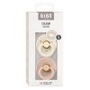 BIBS Colour 2-es szett, anatómiai cumifej, (Krémfehér/Púderrózsaszín), 0-6 hó