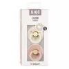 BIBS Colour 2-es szett, anatómiai cumifej, (Krémfehér/Púderrózsaszín), 0-6 hó