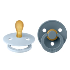   BIBS Colour 2-es szett, szimmetrikus cumifej, (Pasztellkék/Páva), 0-6 hó